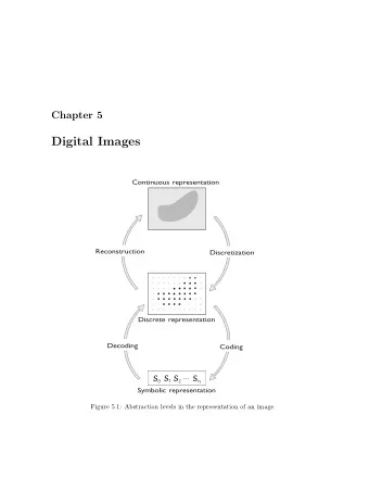 Digital Images  Figure 5.1: Abstraction levels in the representation of an image.  2  CHAPTER 5.