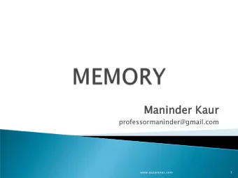 Man  aninder  inder Kau  aur  professormaninder@gmail.com  www.eazynotes.com  1  The data and