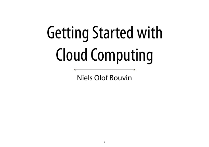 getting started with cloud computing