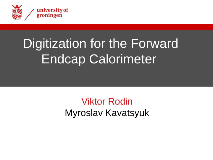 digitization for the forward endcap calorimeter