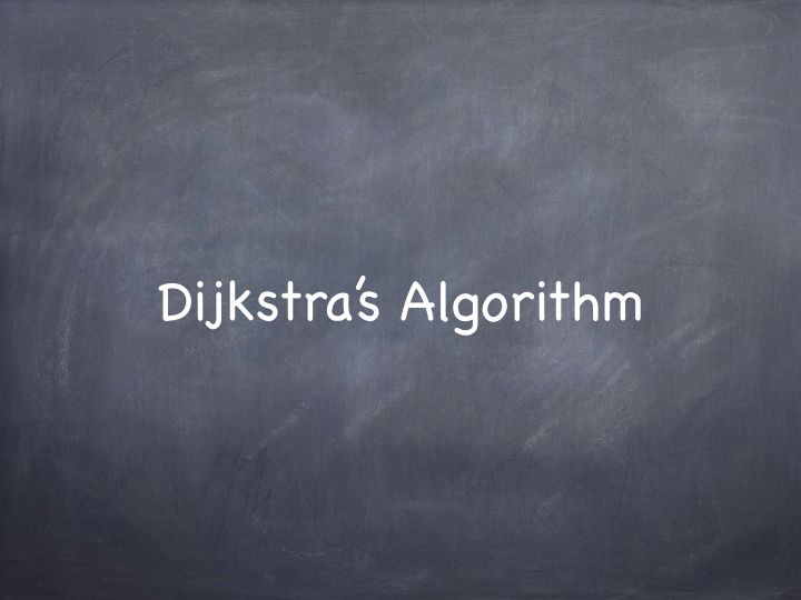 dijkstra s algorithm shortest path problem