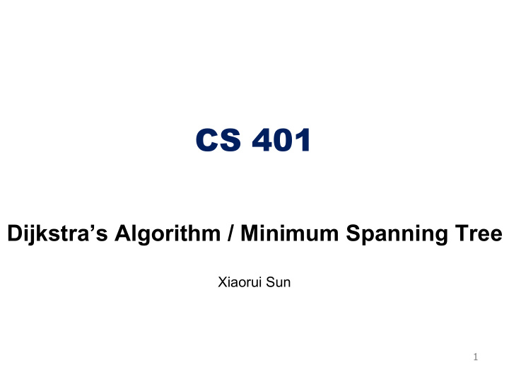 cs 401