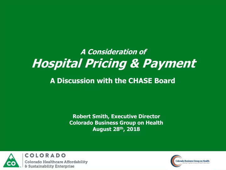 hospital pricing amp payment