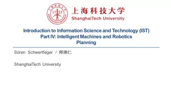 Introduction to Information Science and Technology (IST)  Part IV: Intelligent Machines and