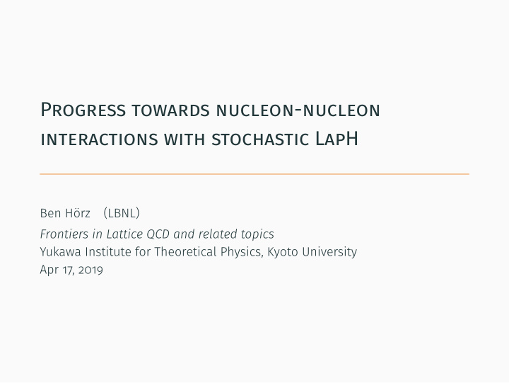 progress towards nucleon nucleon interactions with
