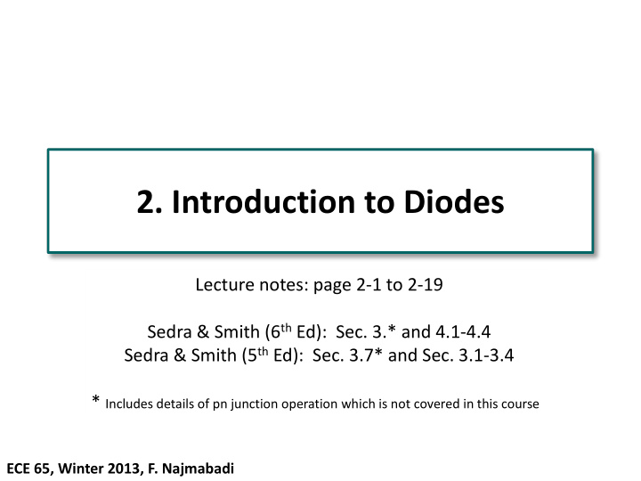 2 introduction to diodes