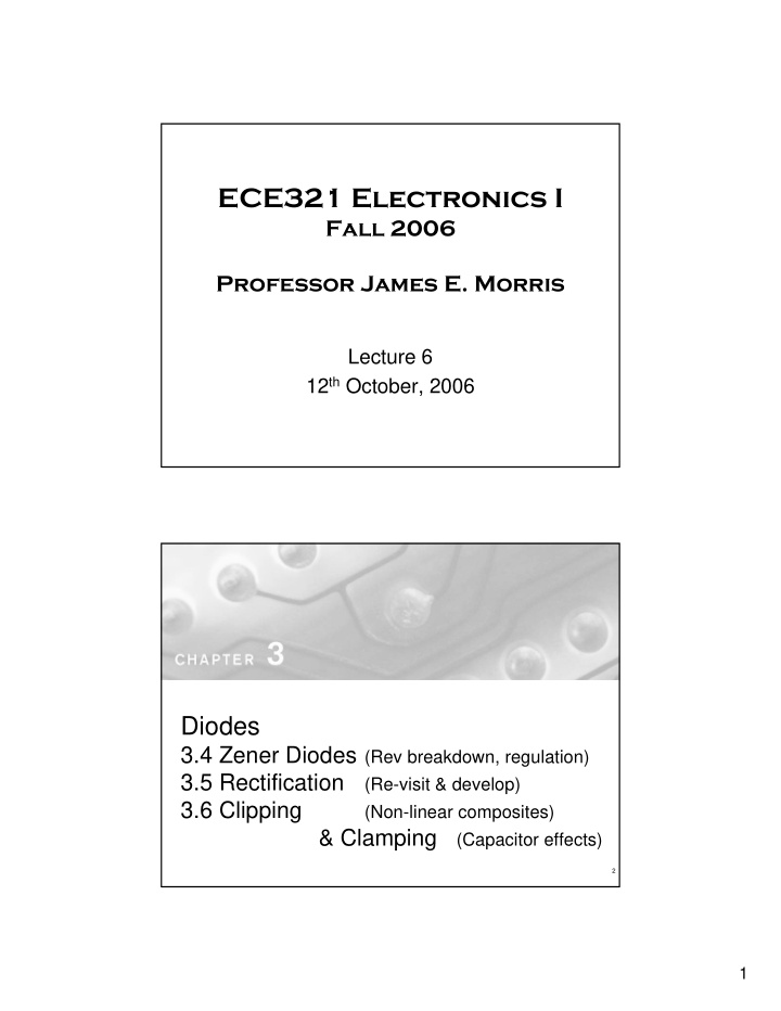 ece321 electronics i