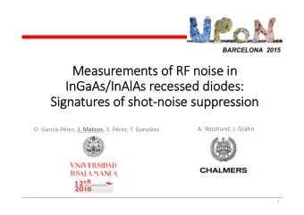 Measur  asurem  emen  ents of RF noi  ts of RF noise i  e in  InG  InGaAs/InAlA  As/InAlAs r  s