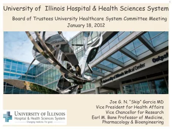 University of  Illinois Hospital &amp; Health Sciences System  Comparisons of Academic Hospital