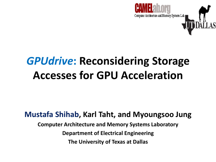 gpudrive reconsidering storage