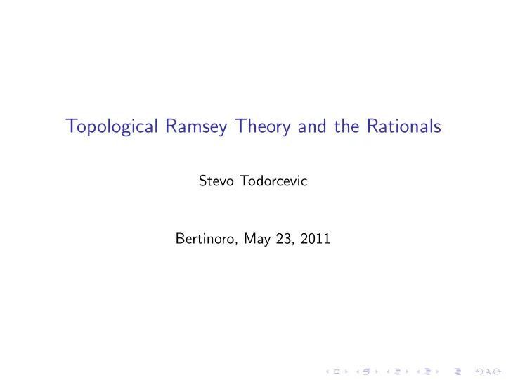 topological ramsey theory and the rationals
