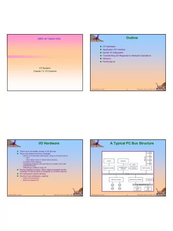 1  Device I/O Port Locations on PCs (partial)  Polling  Computer system determines state of