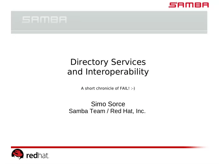 directory services and interoperability