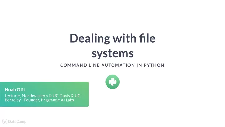 dealing with le systems