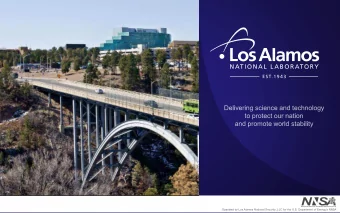 Operated by Los Alamos National Security, LLC for the U.S. Department of Energy's NNSA  Los Alamos