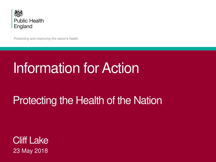 information for action