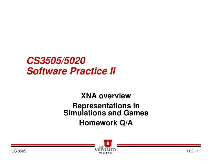 cs3505 5020 software practice ii