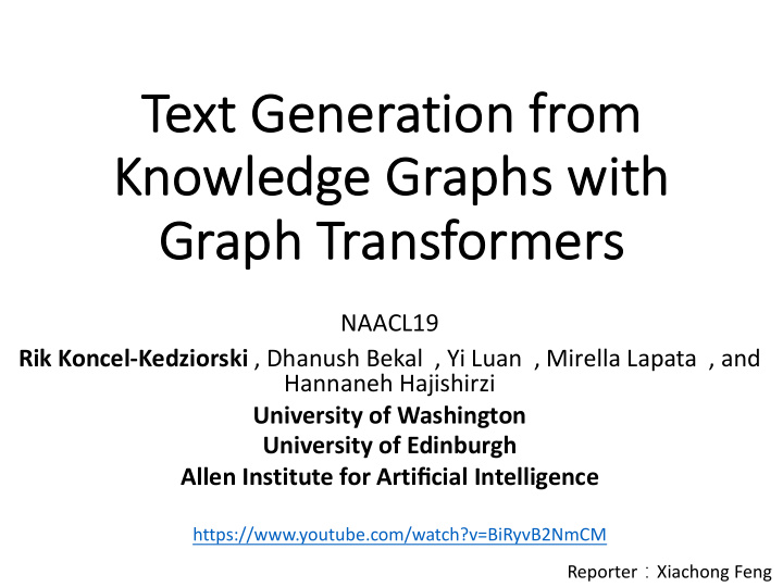 te text generation from kn knowledge graphs with gr graph