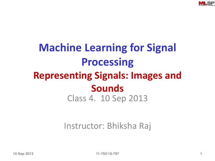 machine learning for signal