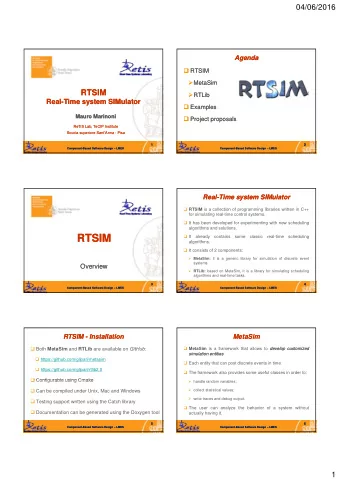 RTSIM  RTSIM  RTSIM  RTSIM  It  already  contains  some  classic  real-time  scheduling