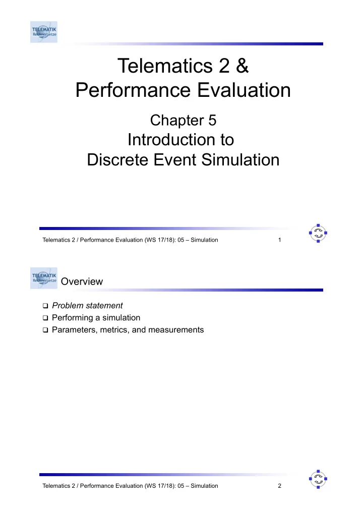 telematics 2 performance evaluation