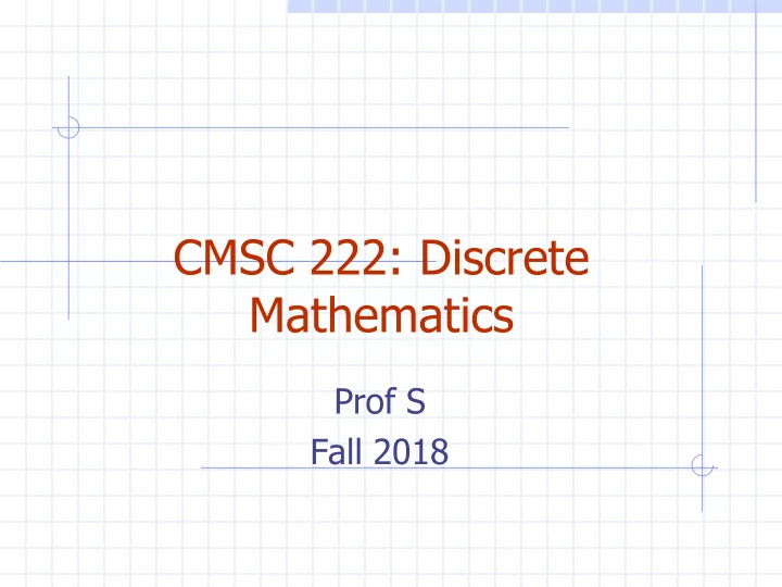 cmsc 222 discrete mathematics