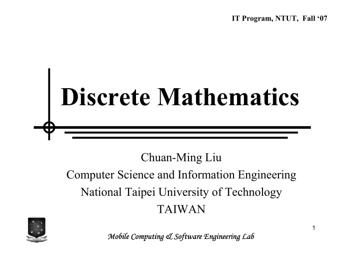 discrete mathematics