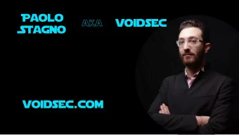 Paolo  voidsec  aka  Stagno  voidsec.com  A long time ago in a galaxy far, far away.  Control
