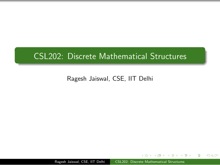 csl202 discrete mathematical structures