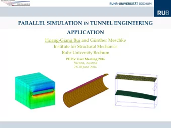 PARALLEL SIMULATION IN TUNNEL ENGINEERING  APPLICATION  Hoang-Giang Bui and Gnther Meschke