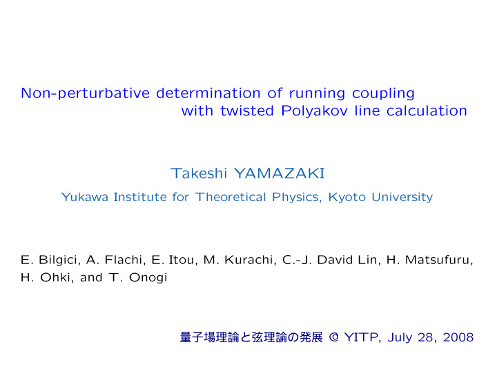non perturbative determination of running coupling with