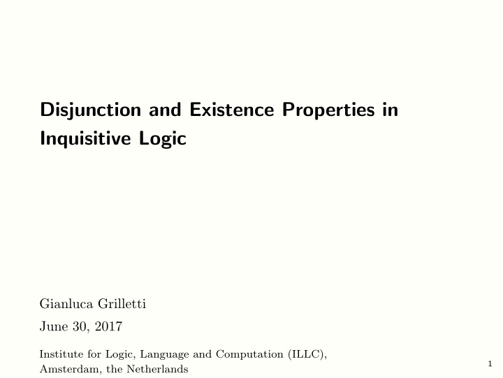 disjunction and existence properties in inquisitive logic