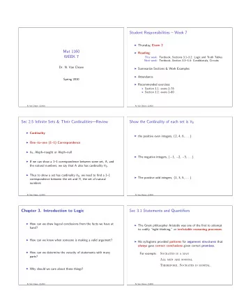 Student Responsibilities  Week 7  Thursday, Exam 2  Mat 1160  Reading :  WEEK 7  This