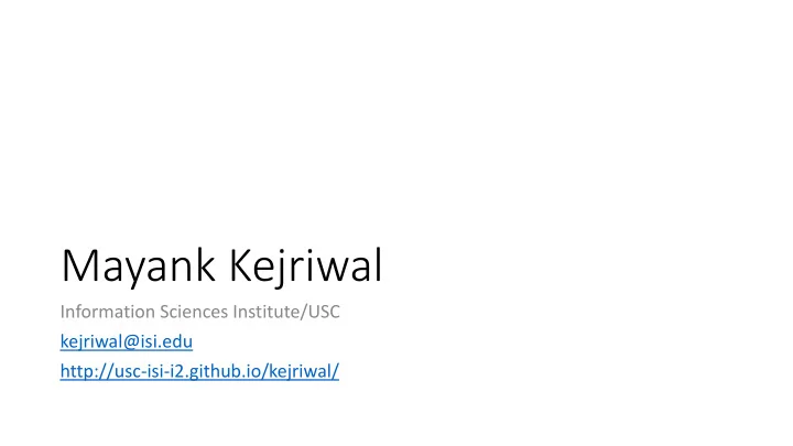 mayank kejriwal