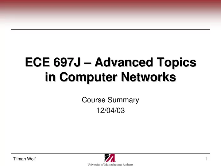 ece 697j advanced topics advanced topics ece 697j in