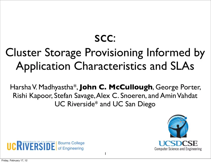 provisioning hardware for cluster applications