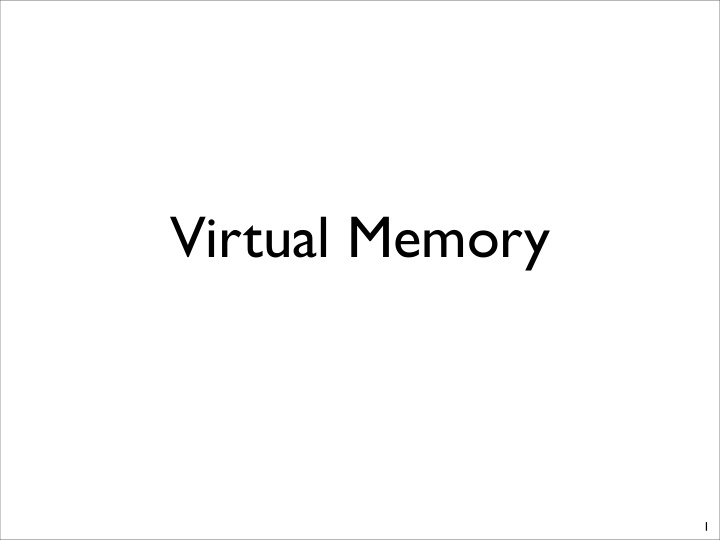 virtual memory