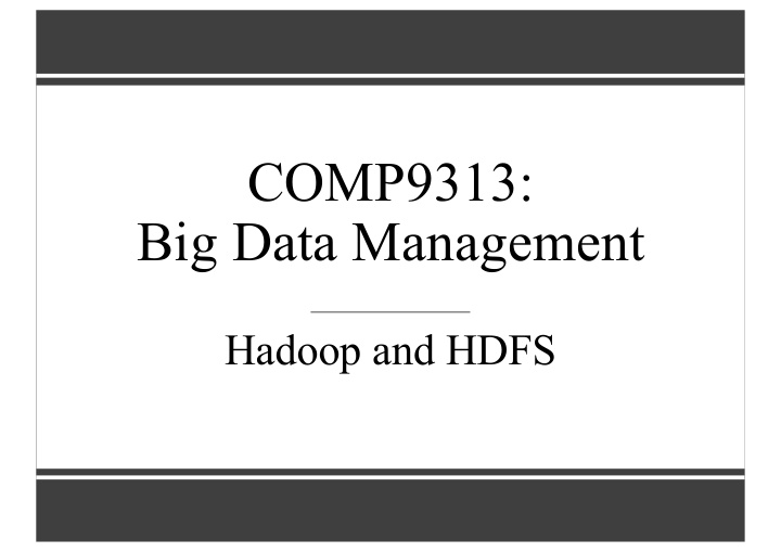 comp9313 big data management