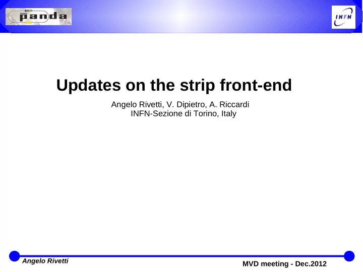 updates on the strip front end
