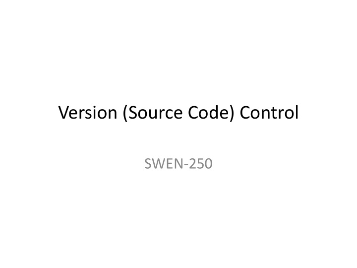 version source code control