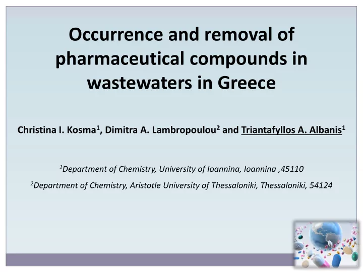 occurrence and removal of