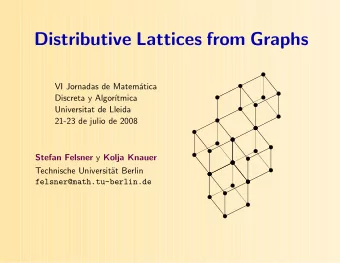Distributive Lattices from Graphs  VI Jornadas de Matem  atica  Discreta y Algor  tmica