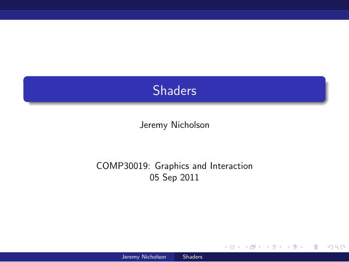 shaders