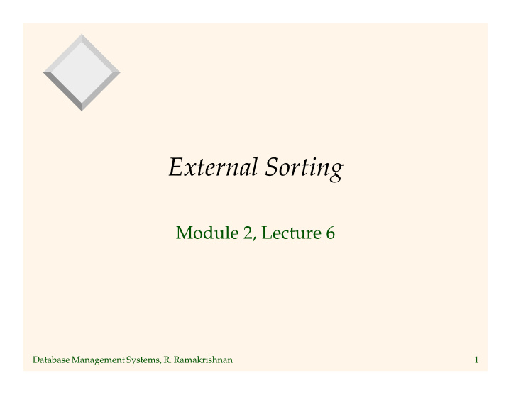 external sorting