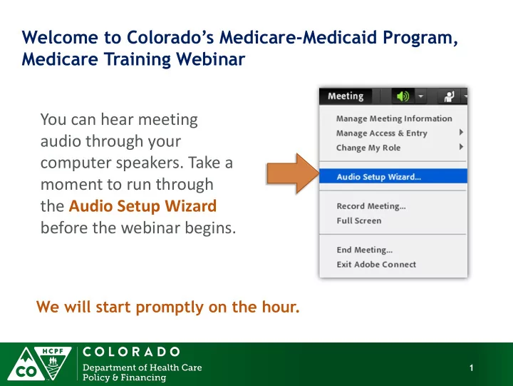 medicare training webinar