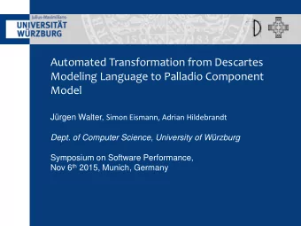 Automated Transformation from Descartes  Modeling Language to Palladio Component  Model Jrgen