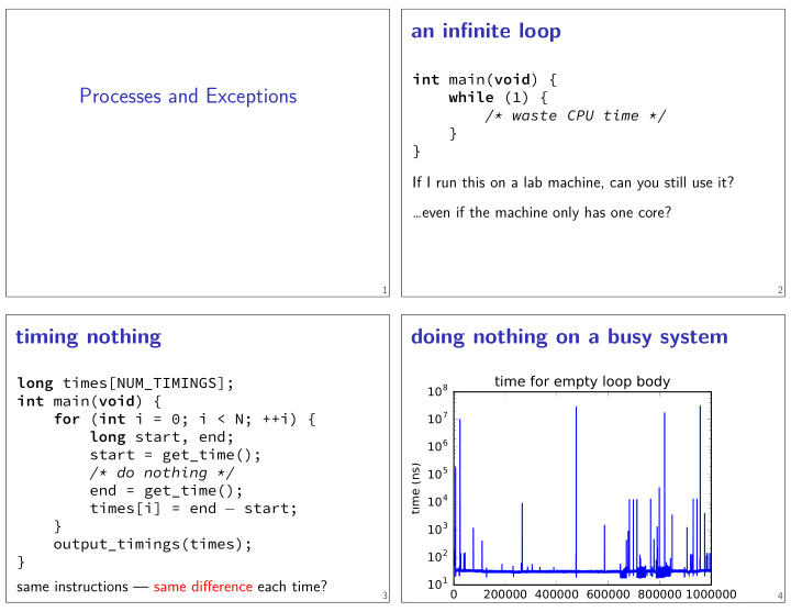 processes and exceptions