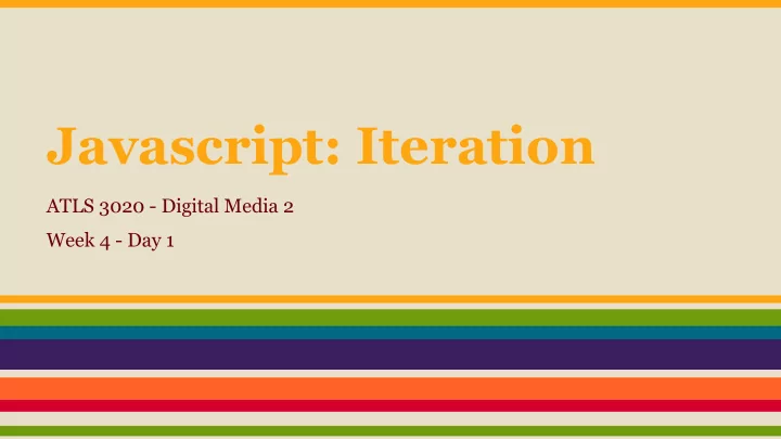 javascript iteration