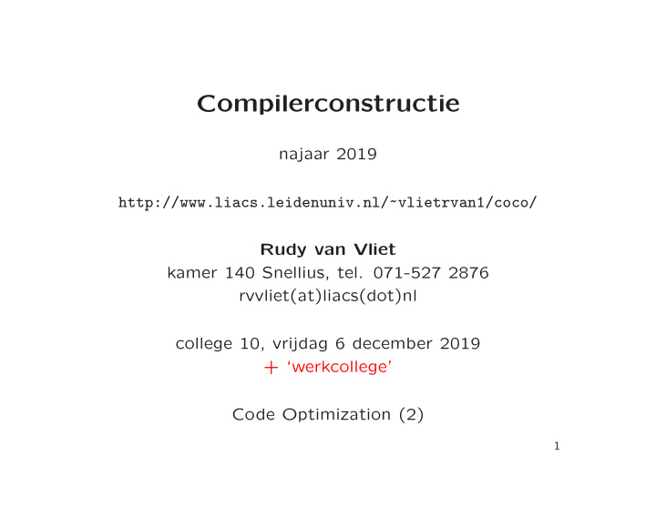 compilerconstructie