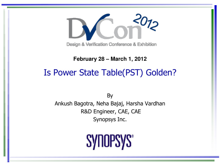 is power state table pst golden